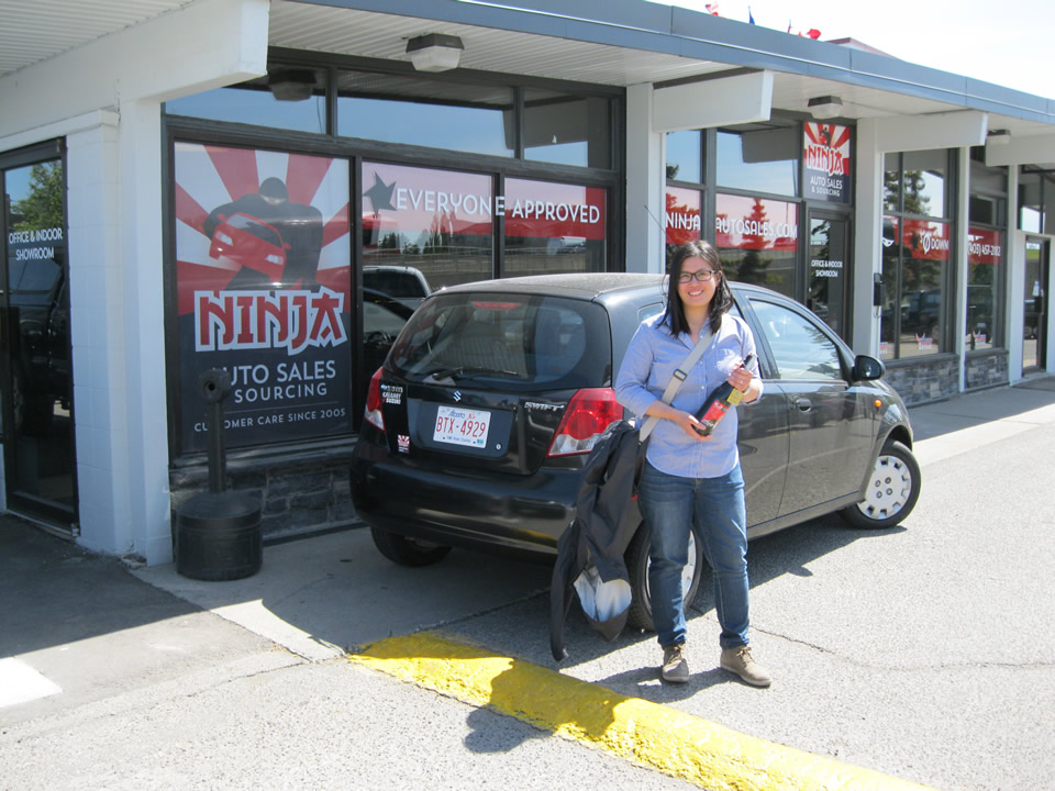 Carol and her new Suzuki Swift
