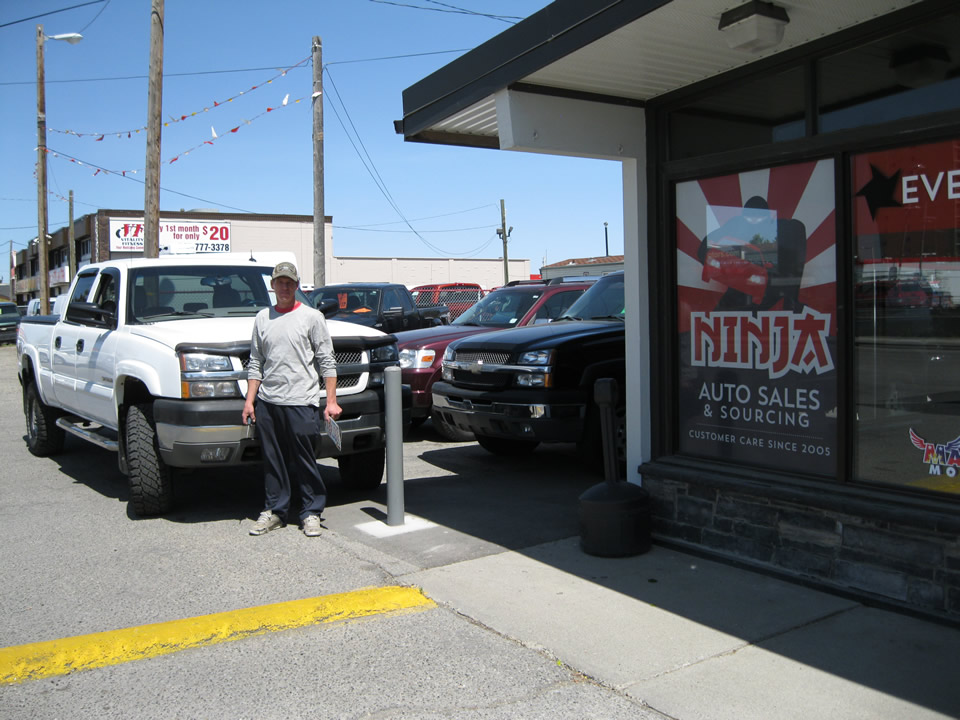 Sasha and his new Chevrolet Silverado 2500
