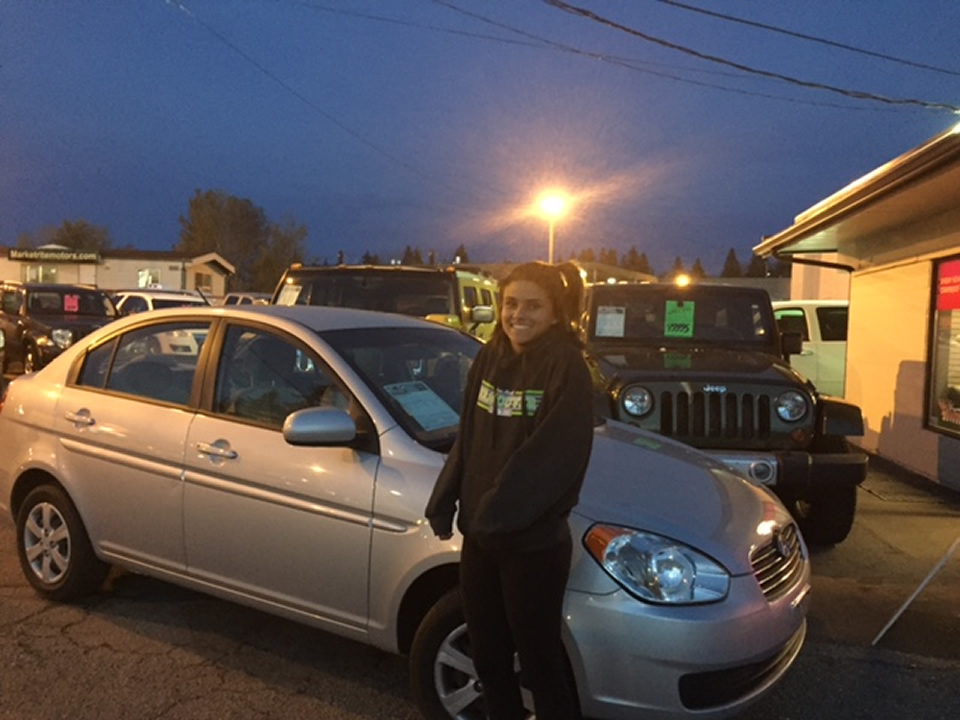 Alysha with her New Hyundai Accent